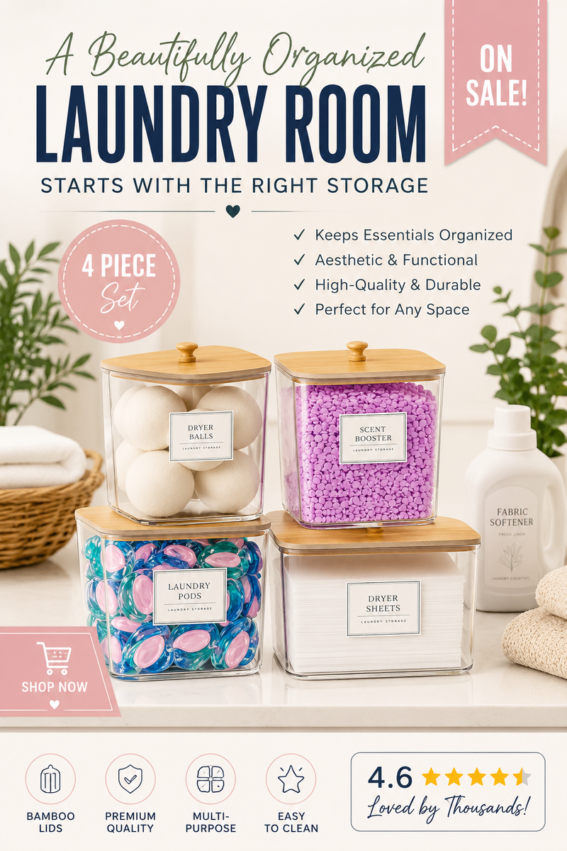 Laundry Room Organization Containers for a Beautiful & Clutter-Free Space