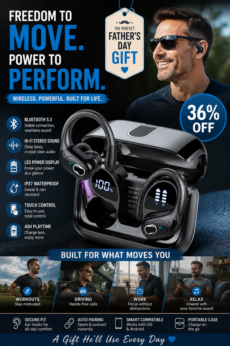 Wireless Earbuds for Workouts & Everyday Life | Father's Day Gift Idea