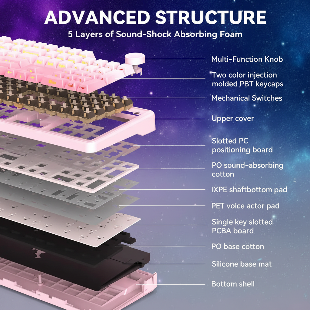 F108 PRO - Full-Size Wireless Mechanical Keyboard
