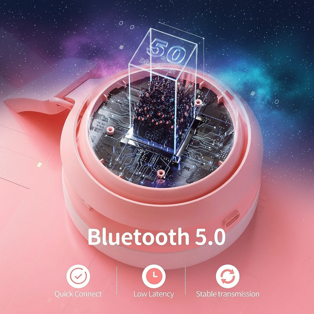 Pink Cat Ear - Wireless Headphones