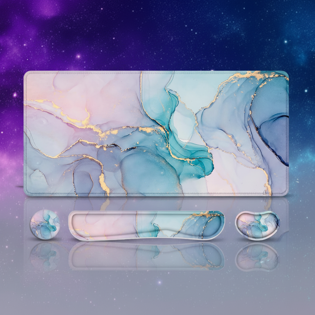 Ergonomic Mouse Pad & Wrist Rest Set