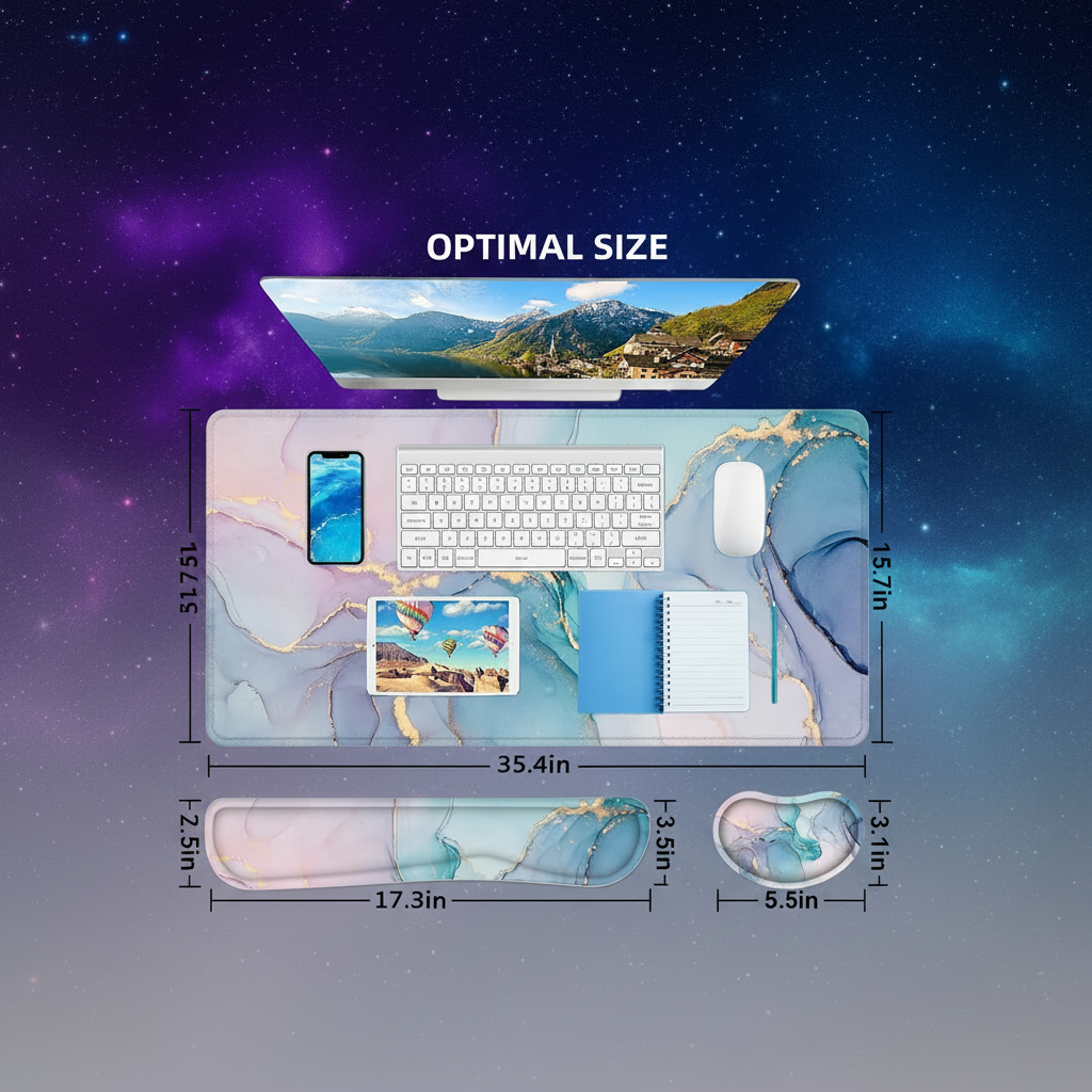 Ergonomic Mouse Pad & Wrist Rest Set