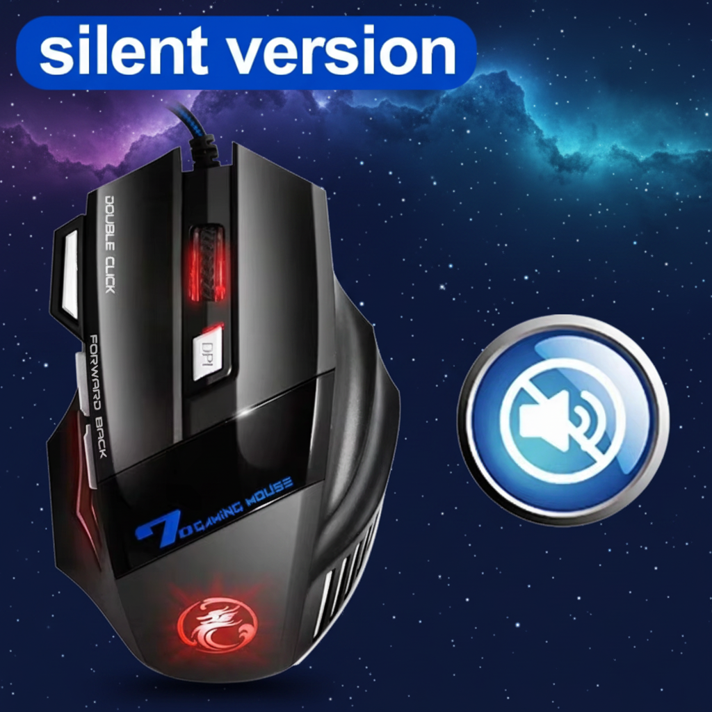 Silent & Sound Versions - RGB Wired Gaming Mouse
